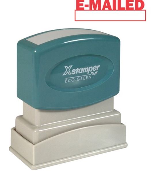 Xstamper E-MAILED Window Title Stamp